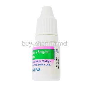 Dorzolamide/ Timolol Eyedrop , 20mg/ml, 5mg/ml, 5ml, Zentiva, Bottle front presentation