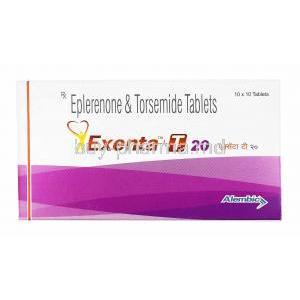 Exenta T, Eplerenone and Torasemide 20mg box