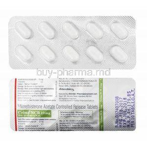 Crina-NCR, Norethisterone 10mg tablets