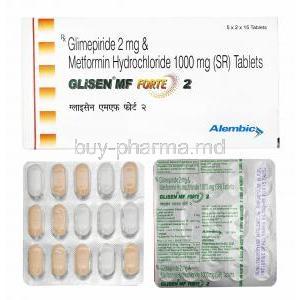 Glisen MF Forte, Glimepiride/ Metformin