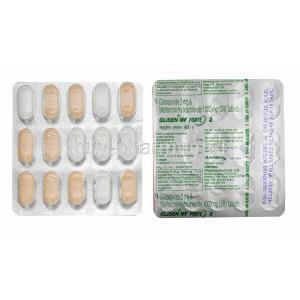 Glisen MF Forte, Glimepiride and Metformin 2mg tablets