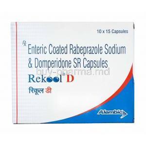 Rekool D, Domperidone and Rabeprazole 20mg box