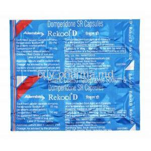 Rekool D, Domperidone and Rabeprazole 20mg capsules