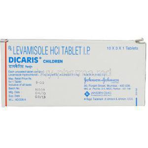 Dicaris, Generic Ergamisol,  Levamisole 50 Mg  Box