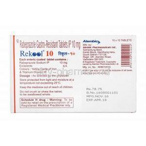 Rekool, Rabeprazole 10mg manufacturer