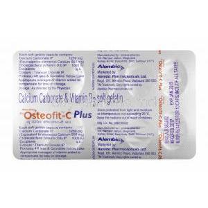 Osteofit-C Plus, Calcium Carbonate and Cholecalcitriol capsules back