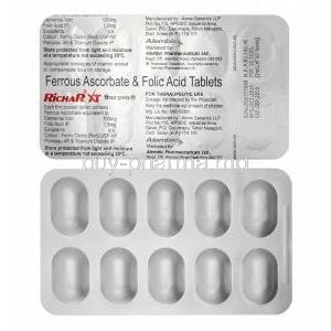Richar XT, Iron and Folic Acid tablets
