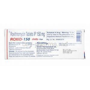 Roxid, Roxithromycin 150mg manufacturer