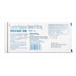 Revas, Losartan 50mg manufacturer