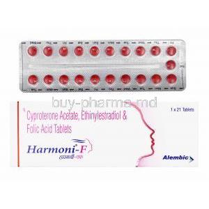 Harmoni-F, Cyproterone/ Ethinyl Estradiol/ Folic Acid