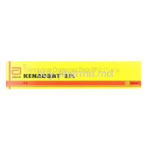 Kenacort 0.1%, Triamcinolone oromucosal paste, Abbott, box