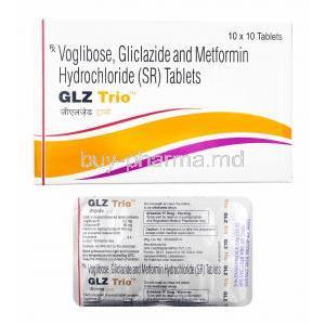 Glz Trio, Voglibose/ Metformin/ Gliclazide