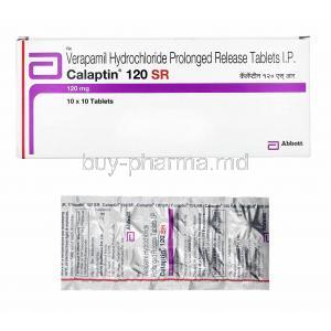 Calaptin, Verapamil 120mg box and tablets