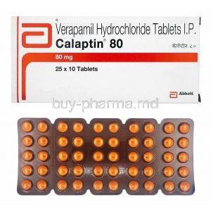 Calaptin, Verapamil 80mg box and tablets