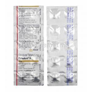 Ciladuo, Cilnidipine 5mg tablets