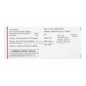 B-Stil, Betahistine 8mg manufacturer