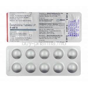 B-Stil, Betahistine 8mg tablets