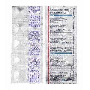 Biosuganril, Serratiopeptidase 20mg tablets
