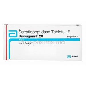 Biosuganril, Serratiopeptidase 20mg box