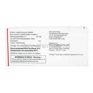 Biosuganril, Serratiopeptidase 20mg manufacturer