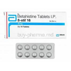 B-Stil, Betahistine 16mg box and tablets