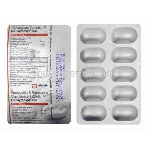 Co-Symoxyl, Amoxicillin and Clavulanic Acid 625mg tablets