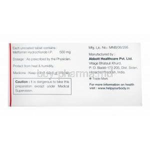 Gluformin, Metformin manufacturer