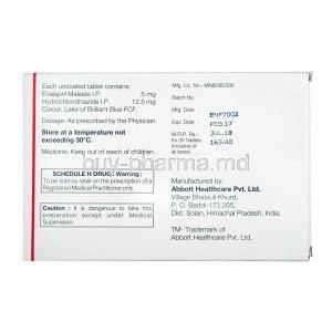 Enace D, Enalapril and Hydrochlorothiazide 5mg manufacturer