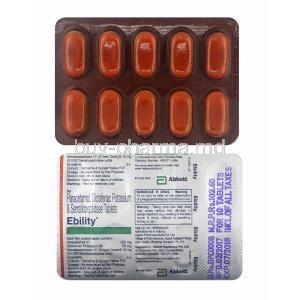 Ebility, Diclofenac, Paracetamol and Serratiopeptidase tablets