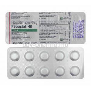 Febustat, Febuxostat 40mg tablets