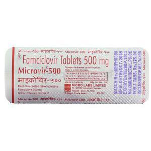 Microvir, Generic  Famvir,  Famciclovir 500 Mg Packaging