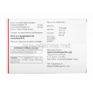 Enace D, Enalapril and Hydrochlorothiazide 10mg manufacturer