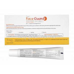 Face Guard Silicone Sunscreen Gel SPF 50 30g box and tube back