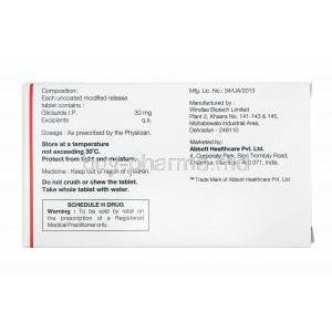 Diabeclaz MR, Gliclazide 30mg manufacturer