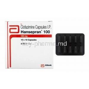 Hansepran, Clofazimine 100mg box and tablets
