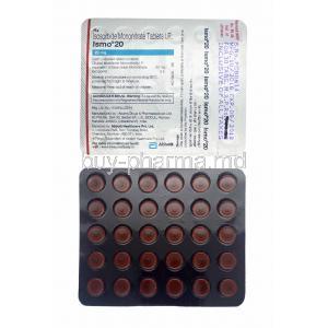 Ismo, Isosorbide Mononitrate 20mg tablets