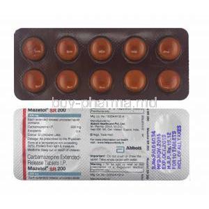 Mazetol SR, Carbamazepine 200mg tablets