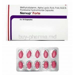 Nervup Forte, Methylcobalamin/ Alpha Lipoic Acid/ Folic Acid/ Pyridoxine Hydrochloride
