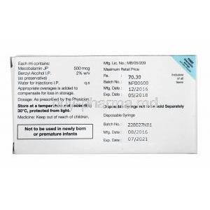 Nervup Injection, Methylcobalamin composition