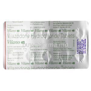 Generic Viibryd, Vilazodone, blister pack