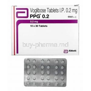PPG, Voglibose 0.2mg box and tablets