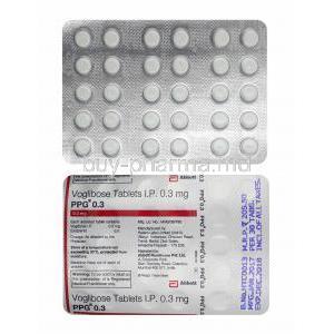 PPG, Voglibose 0.3mg tablets