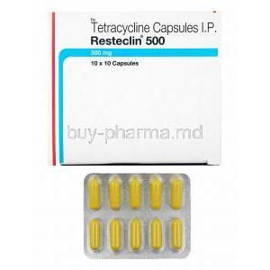 Resteclin, Tetracycline 500mg box and tablets