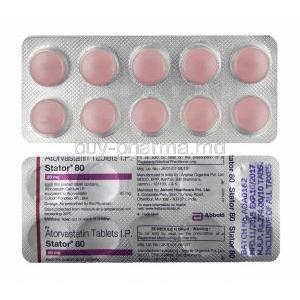 Stator, Atorvastatin 80mg tablets