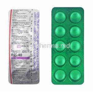 R2, Rosuvastatin 40mg tablets