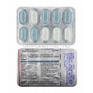 Tribet, Glimepiride, Metformin and Pioglitazone 2mg tablets
