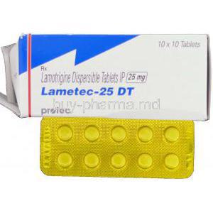 Lametec, Generic  Lamictal,   Lamotrigine 25 Mgtablet