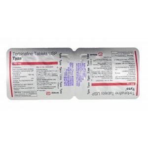 Tyza, Terbinafine tablets back