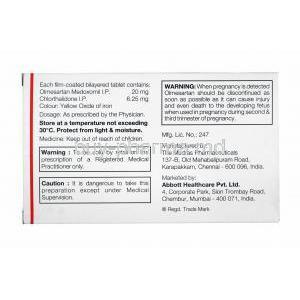 Winbp CT, Olmesartan 20mg and Chlorthalidone 6.25mg manufacturer