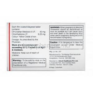 Winbp CT, Olmesartan 40mg and Chlorthalidone 6.25mg manufacturer